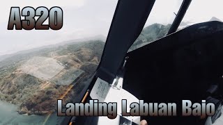 Eps 1 Labuan Bajo Airport  Cockpit View  Landing View  A320 [upl. by Ilrahc]