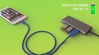 CADYCE CACU3HVG USBC™ to USB 30 Hub Gigabit Ethernet HDMI 4k amp VGA [upl. by Brentt]