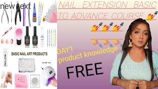 NAIL EXTENSION BASIC To ADVANCE NAIL TECNICIAN COURSE 💅💅✨✨nail extension basic product knowledge [upl. by Dollie]