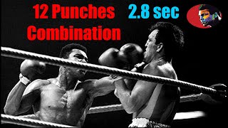 Muhammad Ali throwing 12 punches in just 28 seconds  INSANE KNOCKOUT [upl. by Rojam900]