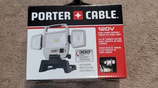 Porter Cable 5000k Lumen Work Light Review [upl. by Eilssel]