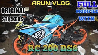 KTM RC 200 Sticker Kit Price Sticker modified ktm rc 200 sound [upl. by Gefen]