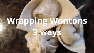 3 Ways to Wrap Wontons  Home Cooking with Mom [upl. by Anhaj]