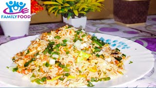 Egg fried rice restaurant style home made egg fried rice by family Food [upl. by Gisser]