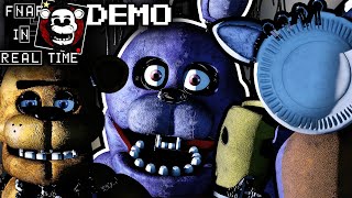 FNAF 1 pero BIEN ANIMADO  FNaF in REAL TIME DEMO Completo  Gameplay Español [upl. by Tavish880]