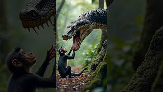 A Monkeys Brave Encounter with a Giant Snake in the Jungle [upl. by Ecidna758]