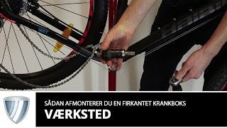 Sådan afmonterer du en krankboks med firkantet aksel samt Octalink [upl. by Rexer]