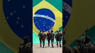 Fibra de Herói  Passagem de Comando BANDEIRA do BRASIL ninguém te manchará shorts exército tropa [upl. by Bogusz]