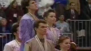 Award Ceremony  1992 Albertville Pairs Free Skate [upl. by Arymahs67]