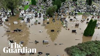 Drone footage reveals scale of flooding across Europe [upl. by Palm]