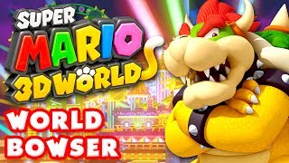 Super Mario 3D World  World Bowser 100 Nintendo Wii U Gameplay Walkthrough [upl. by Leinaj]