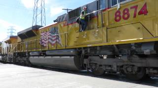 Union Pacific Passenger Train Crew Change in Los Angeles [upl. by Ailhad]