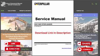 Download CATERPILLAR 262C SKID STEER LOADER SERVICE MANUAL [upl. by Franek892]