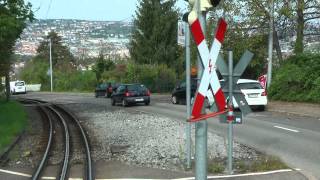 Stadtbahn Stuttgart linia U10 Zahnradbahn quotZackequot  führerstandsmitfahrt [upl. by Leia]