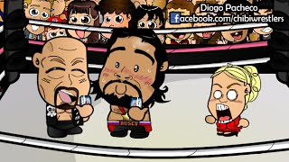 Chibi Wrestlers  Rusev and Lana 14 feat Stone Cold Steve Austin WWE Parody [upl. by Suired]