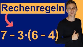 Rechenregeln Vorfahrtsregeln beim Rechnen  Leichte Erklärung  Klammer zuerst  PunktvorStrich [upl. by Sinoda962]