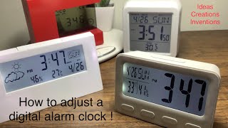 How to adjust a digital alarm clock [upl. by Refinnaj]