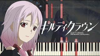 Departures Guilty Crown  Synthesia  Piano Tutorial [upl. by Oznohpla985]