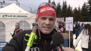 Tour de Ski 2012 Interview Tobias Angerer [upl. by Llerdnad812]