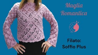 Maglia Romatica  Tecnica mattonelle [upl. by Nev737]