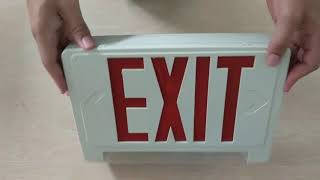 COMBOLPR  Exit Sign with Emergency Pipe Light Combo unit [upl. by Aibos]