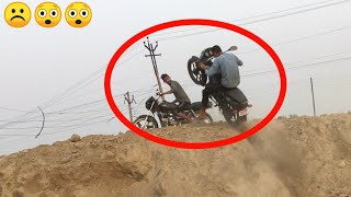 Hero Splendor  bike accidentampstunt by Nishu Deshwal [upl. by Aryas]