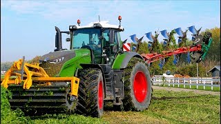 Ploughing Cover Crop  FENDT 1050 vario  Kverneland LO100 onland  Dondi Cut Roller  Immink [upl. by Kerby]