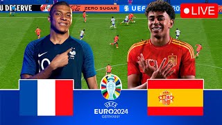 Spain vs France Live  UEFA Euro 2024  Full Match amp EAFC 24 Gameplay [upl. by Latsirk305]