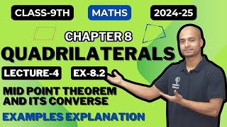 Midpoint theorem and its converse Prove Example 6 and 7 Class 9th chapter 8QUADRILATERAL Ex82 [upl. by Aisyram]