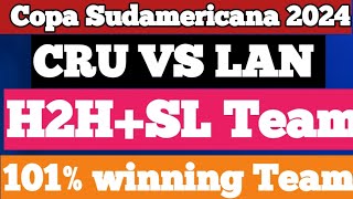 CRU VS LAN Dream11 Team Football Match Today  Copa Sudamericana 2024 [upl. by Ness315]