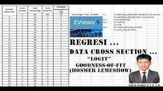 Cara Section Goodness Of Fit Test Hosmer Lemeshow  Logit Data Cross Section  Eviews 9 Part5 [upl. by Okim153]