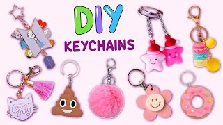 10 DIY KEYCHAIN IDEAS  How To Make Cute Keychain  BTS Keychain  Kawaii Star Keychain and more [upl. by Singhal]