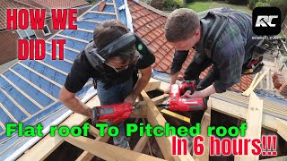 Flat roof to pitched roof how to with Rag n Bone Brown [upl. by Letsyrc258]