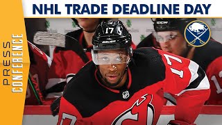 Buffalo Sabres Acquire Wayne Simmonds Dominik Kahun on NHL Trade Deadline Day [upl. by Euqinor]