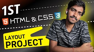 10 HTML CSS Practice PROJECTS Hindi 2024  Project 1  Basic To Advance Layout [upl. by Silin218]