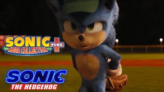 Sonic The Hedgehog Movie  Baseball Scene But With Sonic Mega Collection Plus Music [upl. by Boehike]