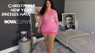 Christmas  New Year 🎄🎆 Dresses Haul Ideas from Fashion Nova Curve  Gypssai  FashionNova [upl. by Ocnarf306]