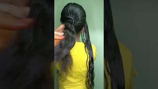 Easy and trending college style easy ponytail  easy method [upl. by Ylime]