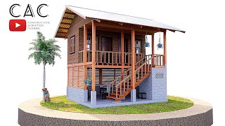 Simple Farmhouse  Tropical House  5x6m  Two Bedroom [upl. by Polivy]