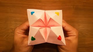 How To Make a Paper Fortune Teller  EASY Origami [upl. by Ramiah]