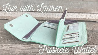 Live Sewing with MoreMeKnow Triskele Wallet [upl. by Aisor]