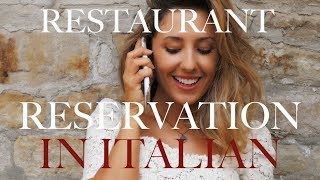 ITALIAN PHRASES FOR A RESTAURANT RESERVATION IN ITALY [upl. by Naltiac]