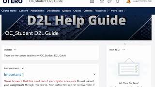 Desire2Learn D2L Orientation [upl. by Huda]