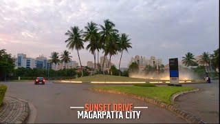 Magarpatta City  4K  Most Beautiful Township in Pune  Sunset Drive [upl. by Mundy]