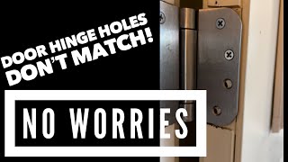 Easy fix for new door hinge holes that dont match [upl. by Cora510]