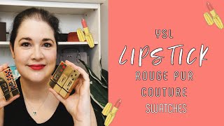 YSL Rouge Pur Couture Lipsticks  YSL Swatches amp Try On  YSL [upl. by Jeffry]