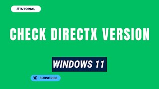 How to check Directx Version windows 11 [upl. by Malinin266]