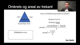 omkrets og areal av trekant [upl. by Don]