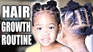 Toddler Natural Hair Care Routine  Growth Tips  Wash Day Routine [upl. by Vinson793]