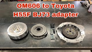 OM606 to Toyota H55F BJ73 Adapter kit hydraulic test [upl. by Anileme]